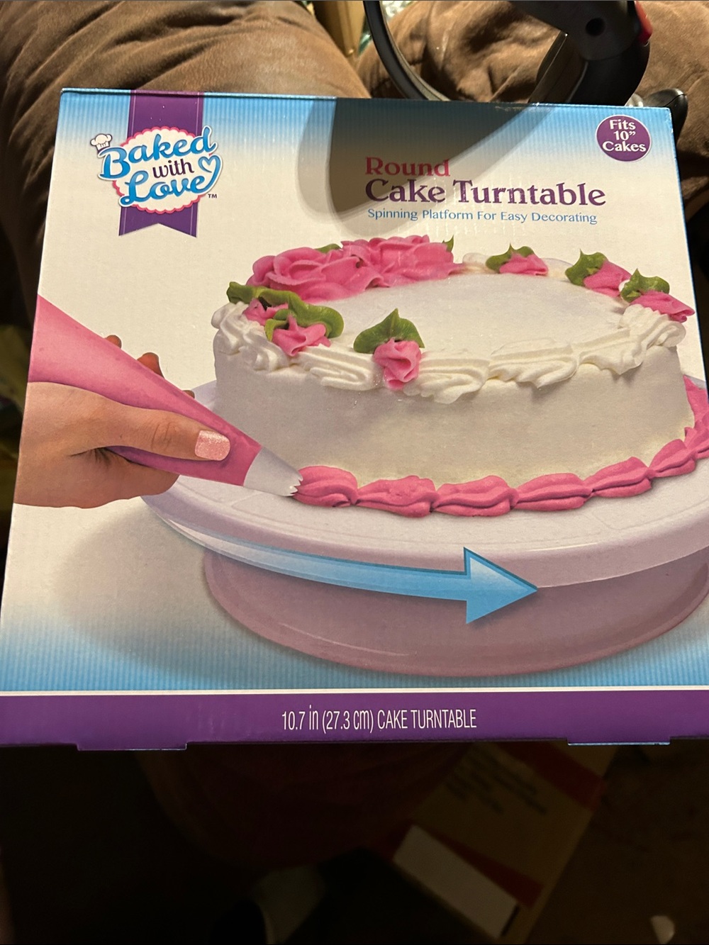Pink Round Cake Turntable